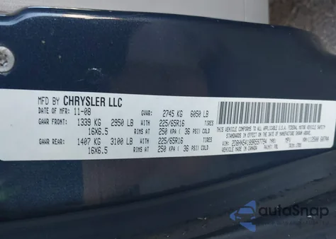 2009 Dodge Grand Caravan Sxt from USA, damaged, VIN 2D8HN54189R597794